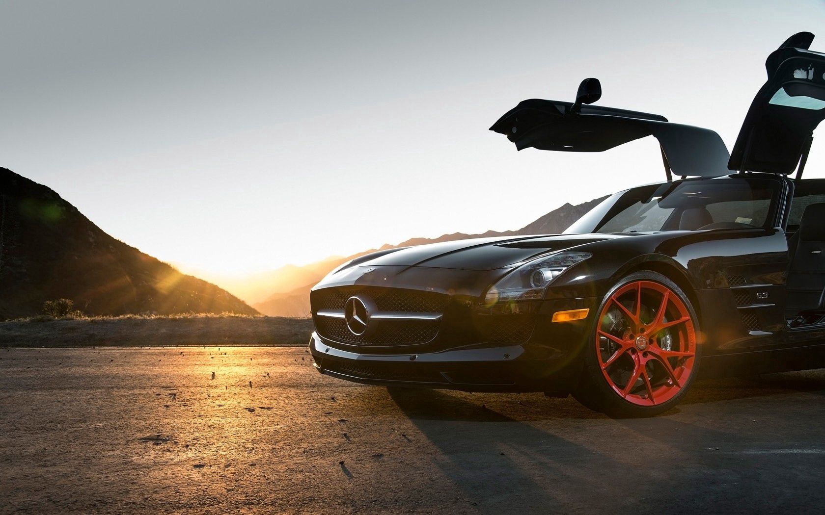 mercedes-benz, sls, klassen, side view