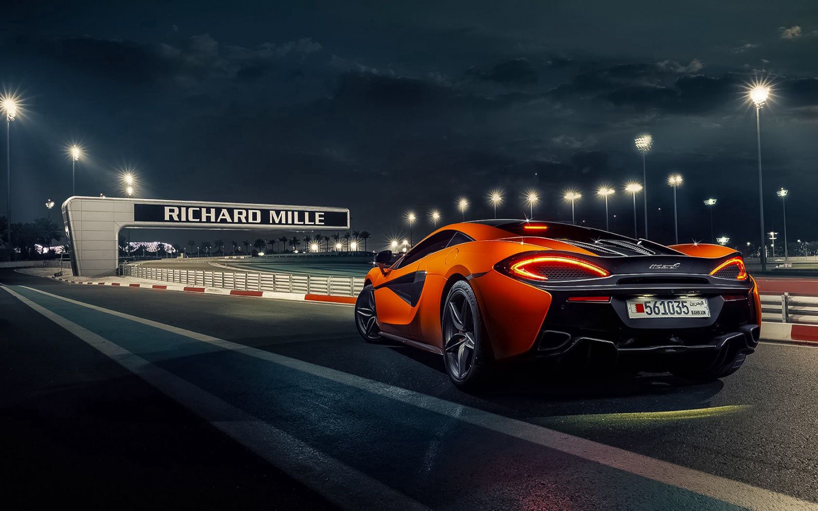 mclaren, 570s, orange, city, road