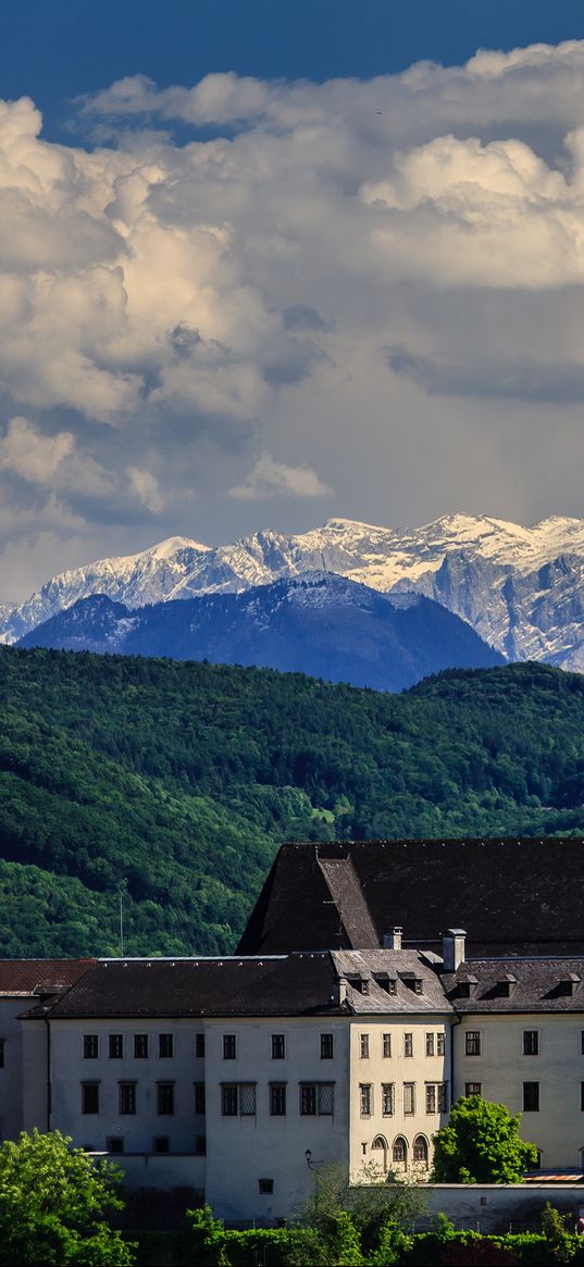 mountains, monastery, abbey, mountain landscape