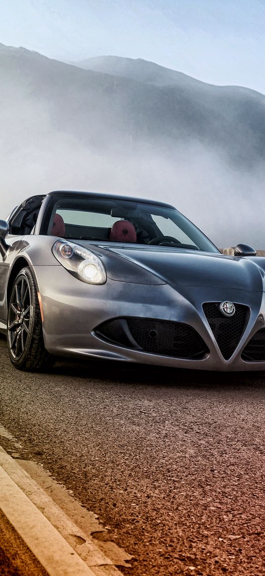 alfa romeo, 4c, spider, us-spec, side view