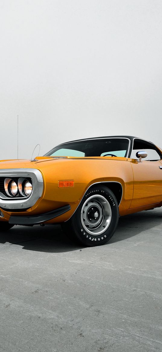 plymouth, road runner, 1971, front view