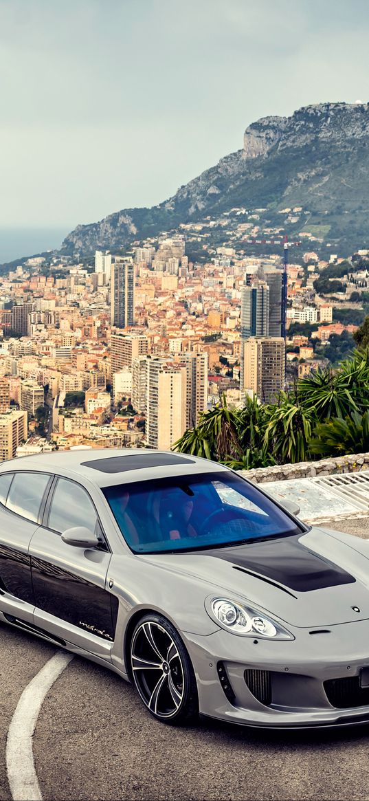 porsche, panamera, top view, car