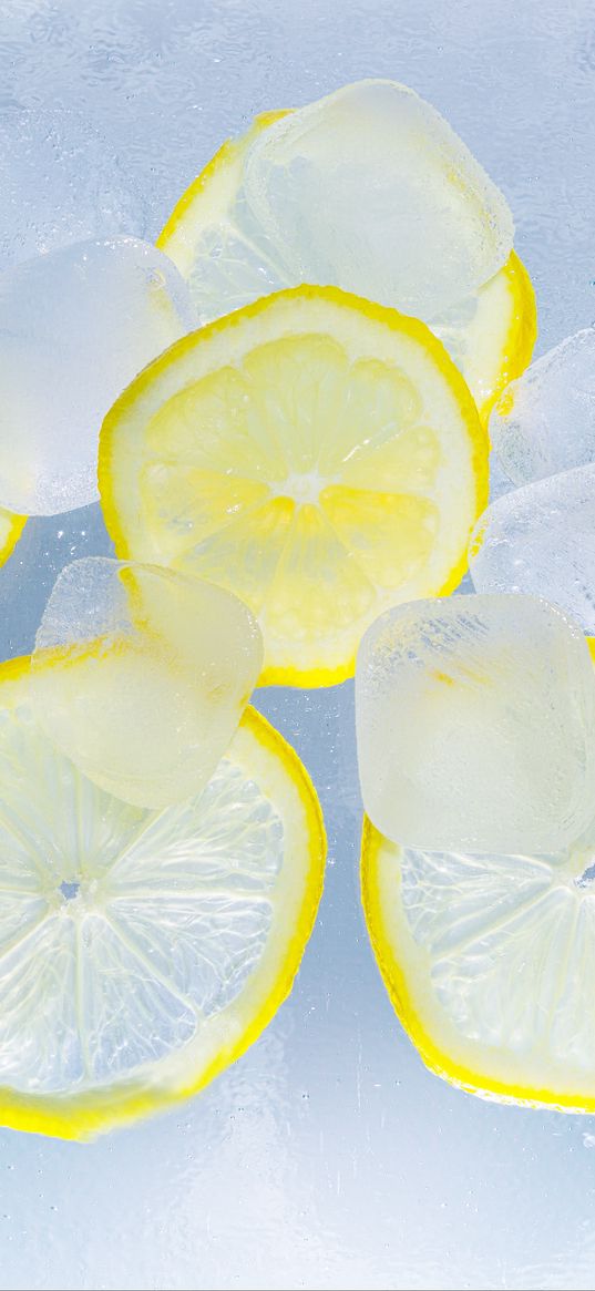 ice, lemons, citrus