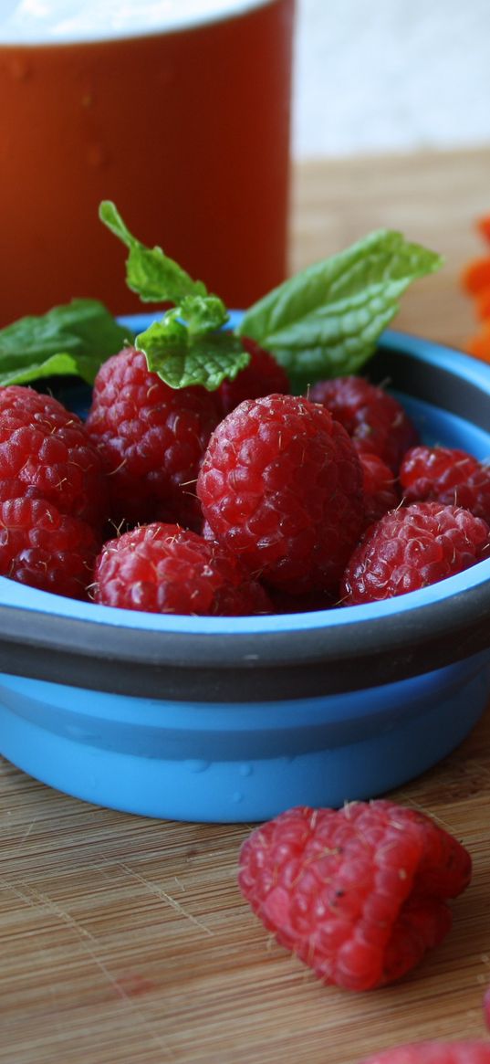 raspberries, berries, flowers, ripe