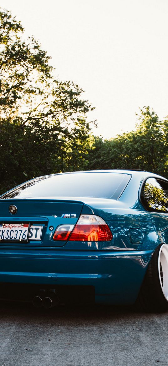 bmw, m3, rear view