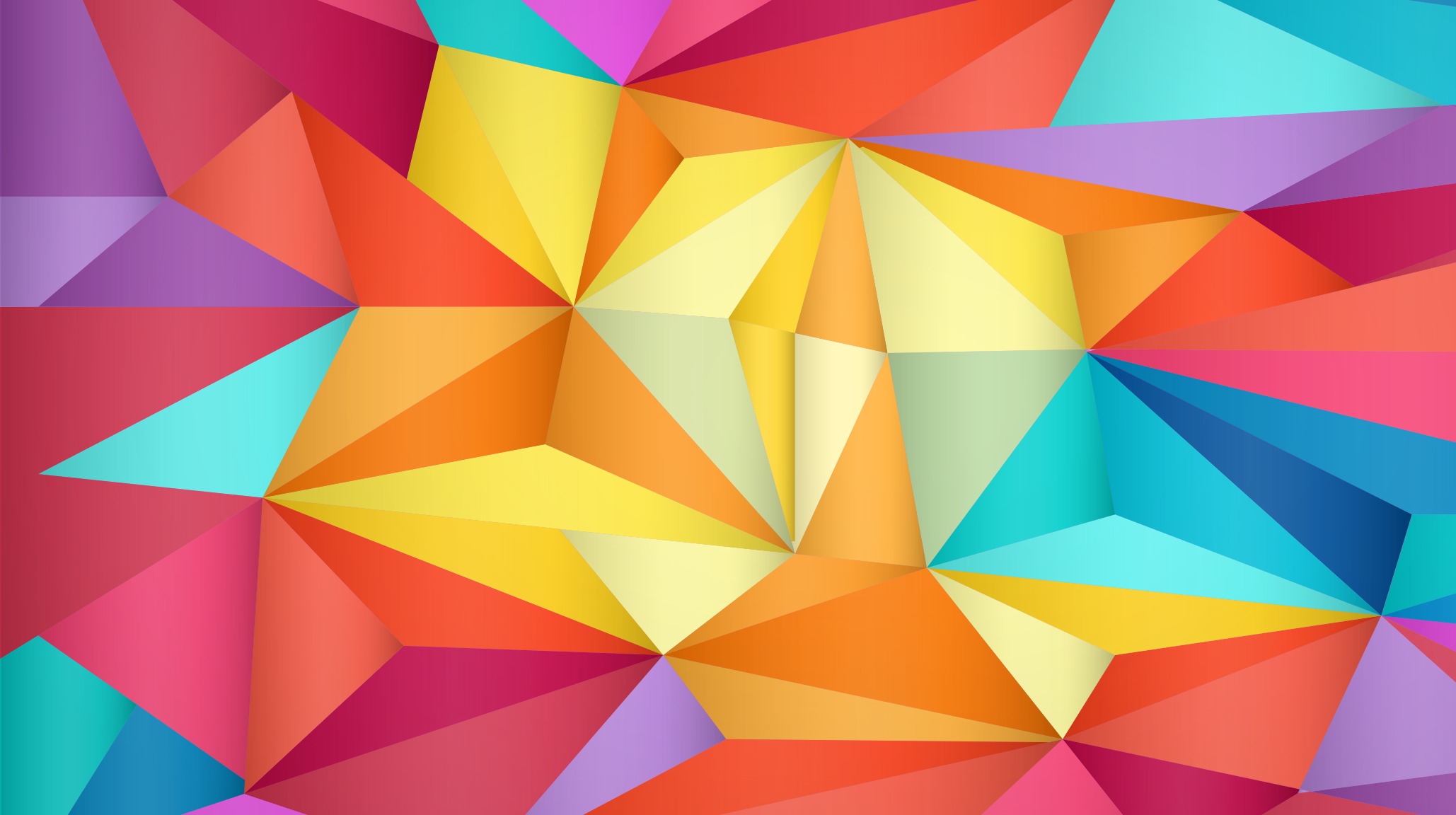 abstraction, triangles, colorful