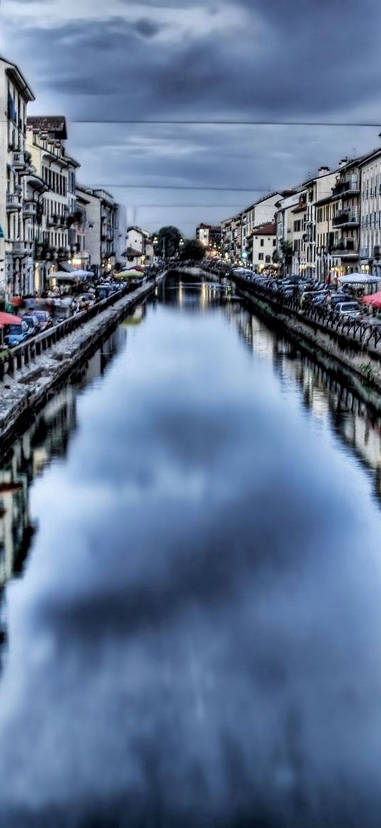 river, city, cafes, beach, bridge, hdr