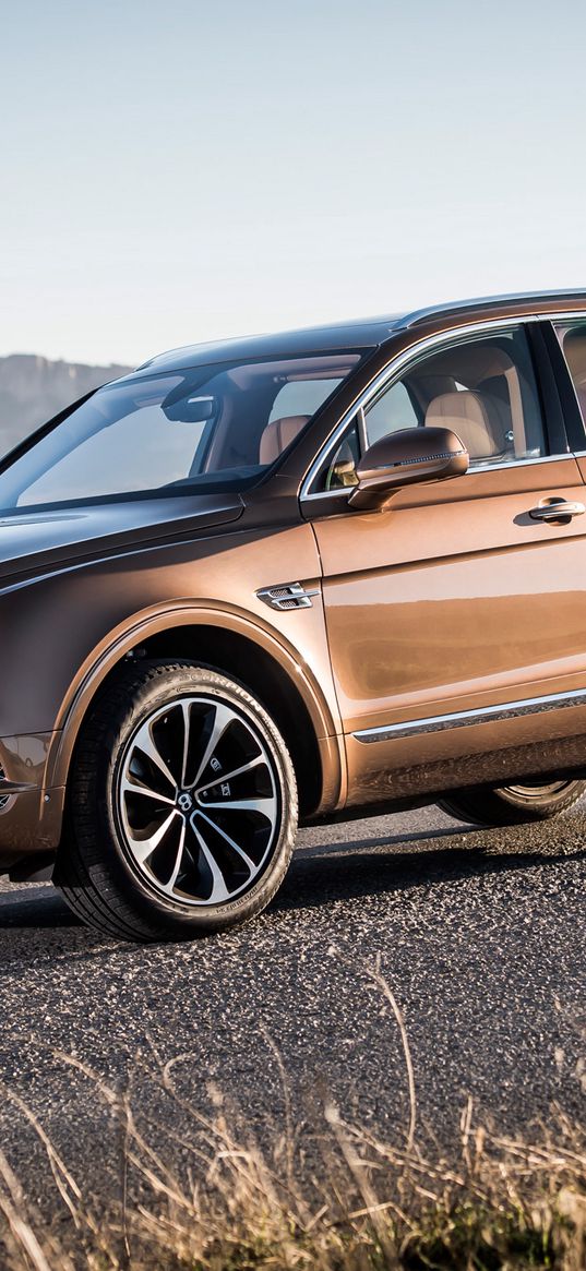 bentley bentayga, suv, side view