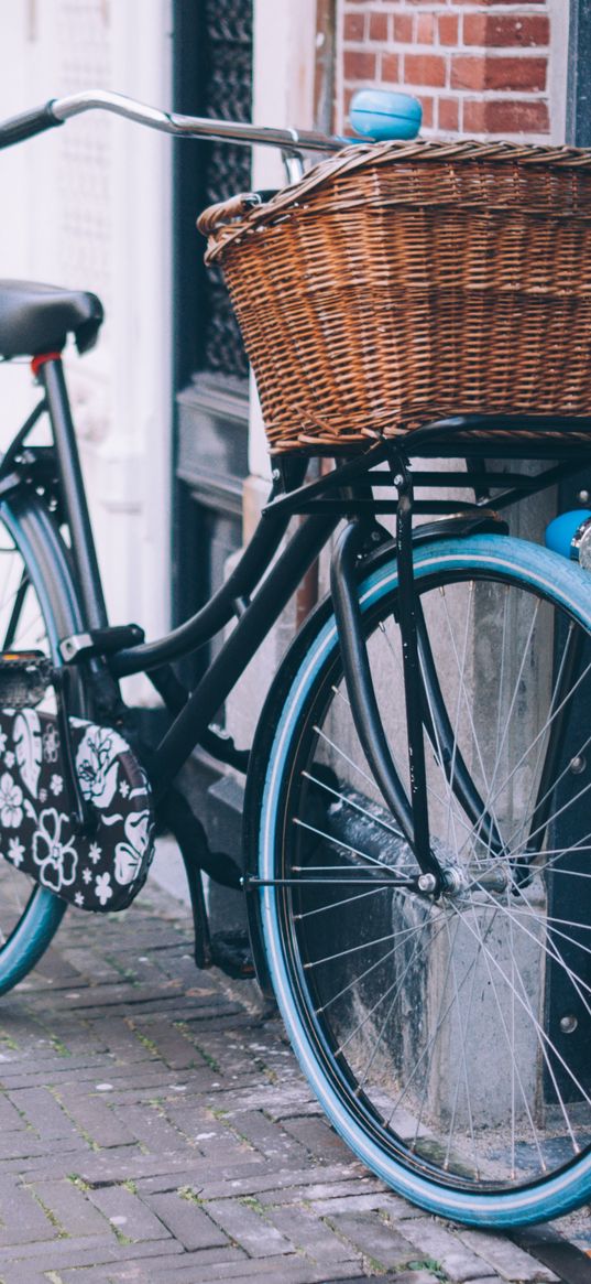 bike, city, parking, basket