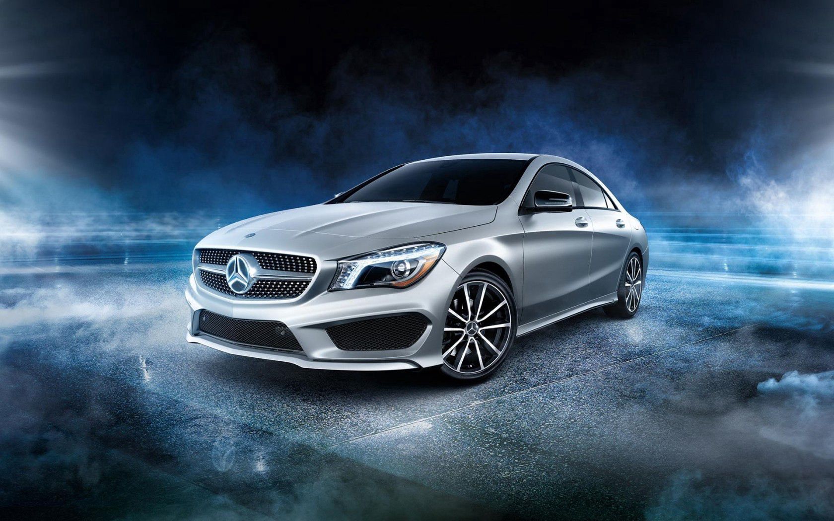 mercedes-benz, cla, amg, silver, side view