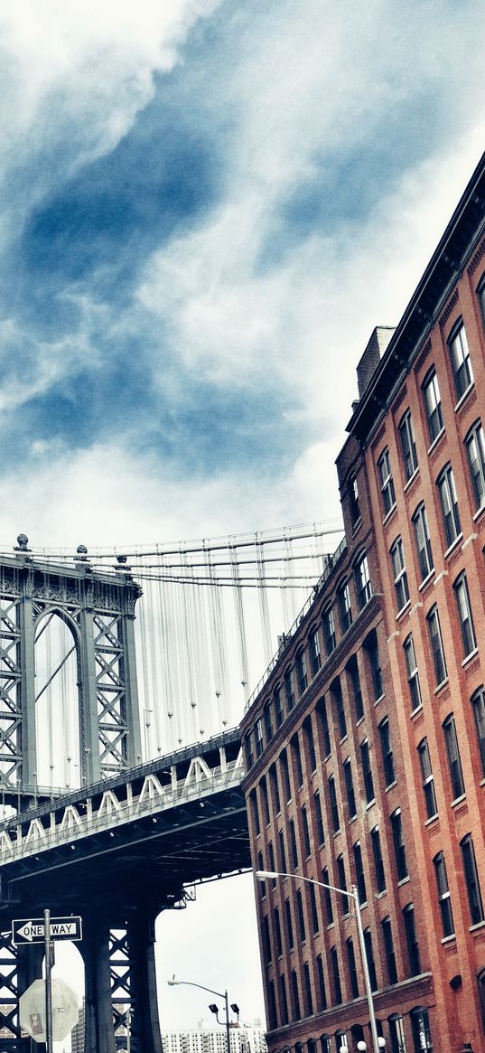 building, bridge, sky, multi-storey