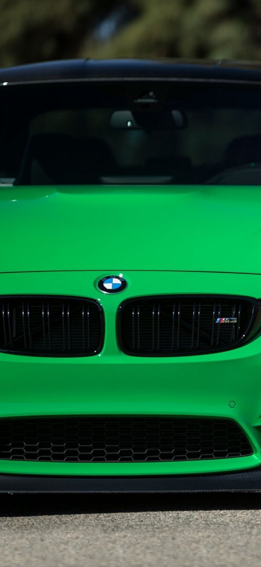 bmw, m3, 2016, green, front view