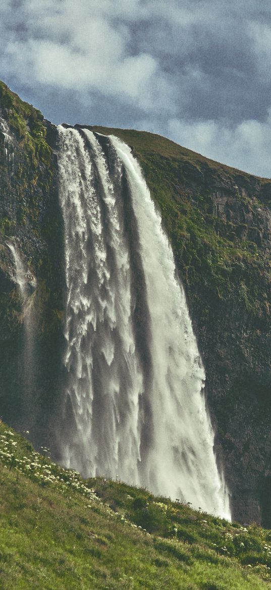 waterfall, river, cascade