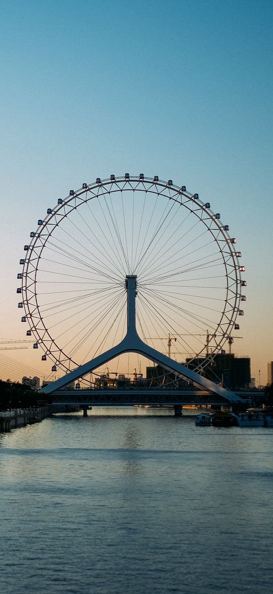 ferris wheel, city, entertainment