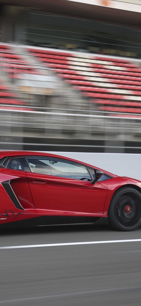 lamborghini, aventador, lp 750-4, side view