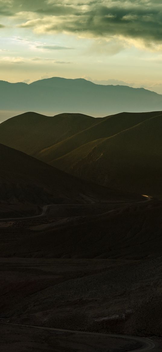 mountains, skyline, panorama