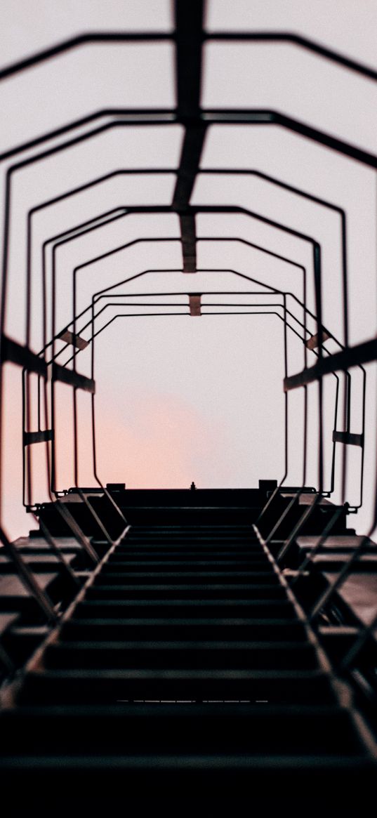 ladder, climb, sky