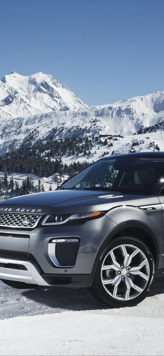 land rover, range rover, snow, side view