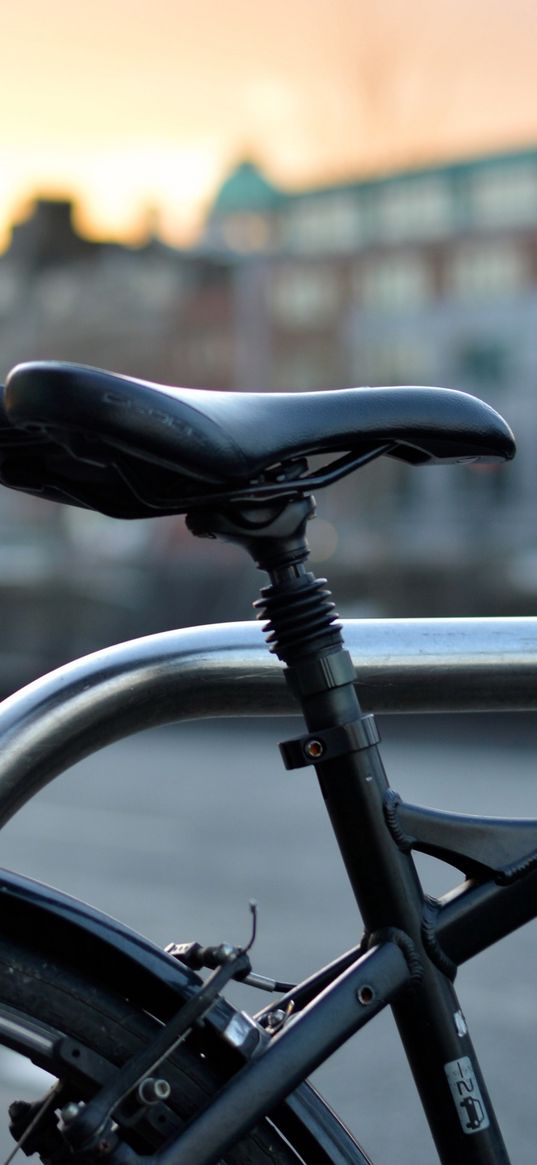 bicycle, seat, wheel, blurred