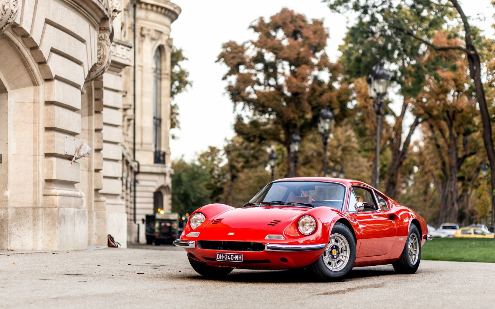 ferrari, dino, 206, gt, red, front view