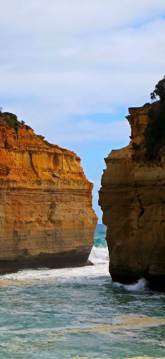 cliffs, coast, sea