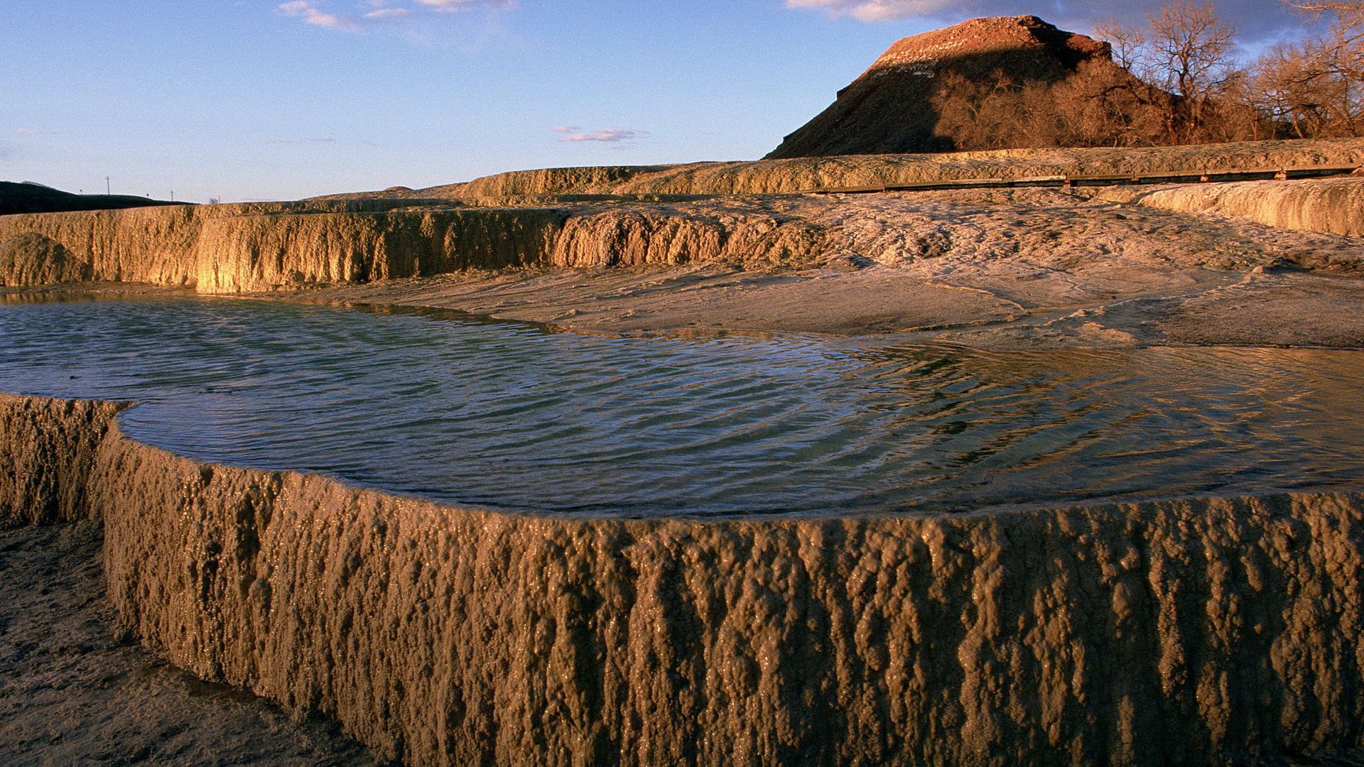 lake, water, rocks