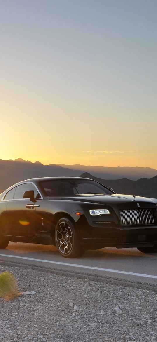 rolls-royce, wraith, side view