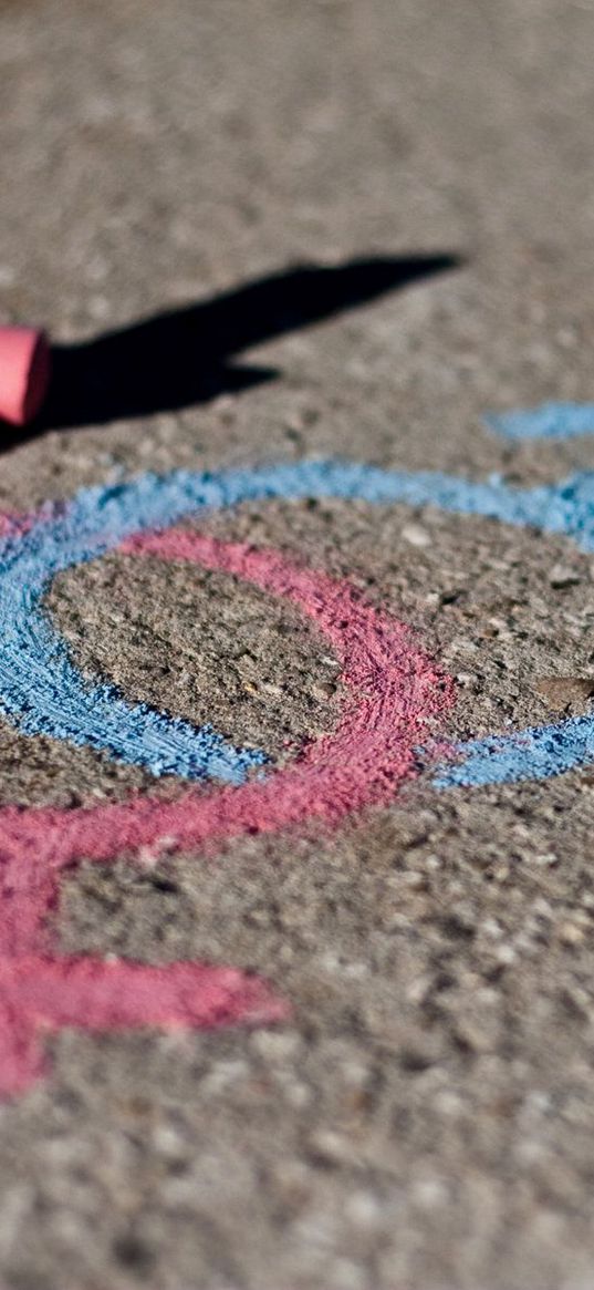 chalk, drawing, man, woman, character