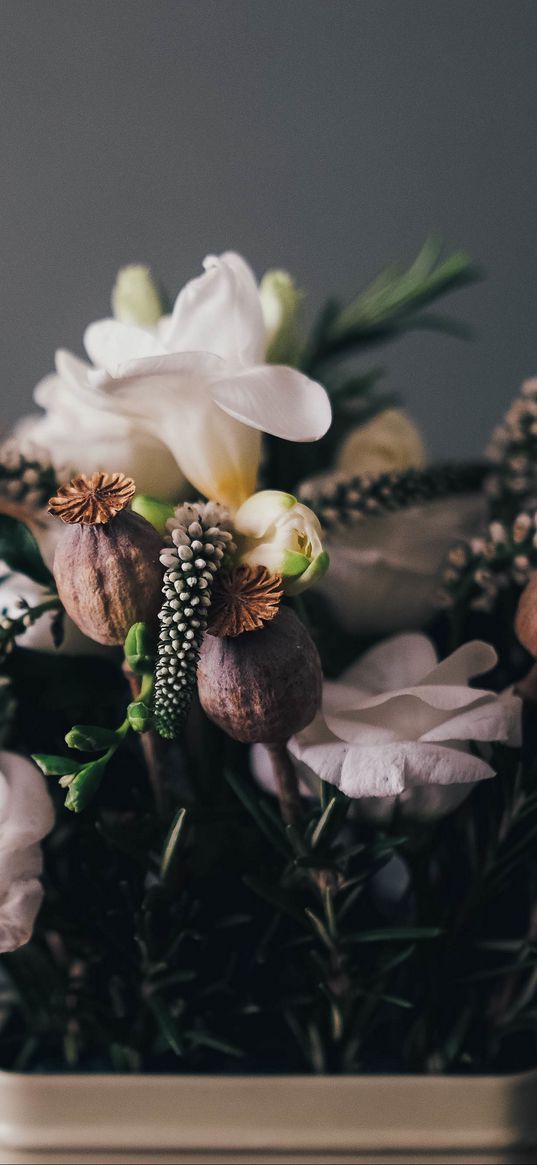 flowers, bouquet, vase, composition