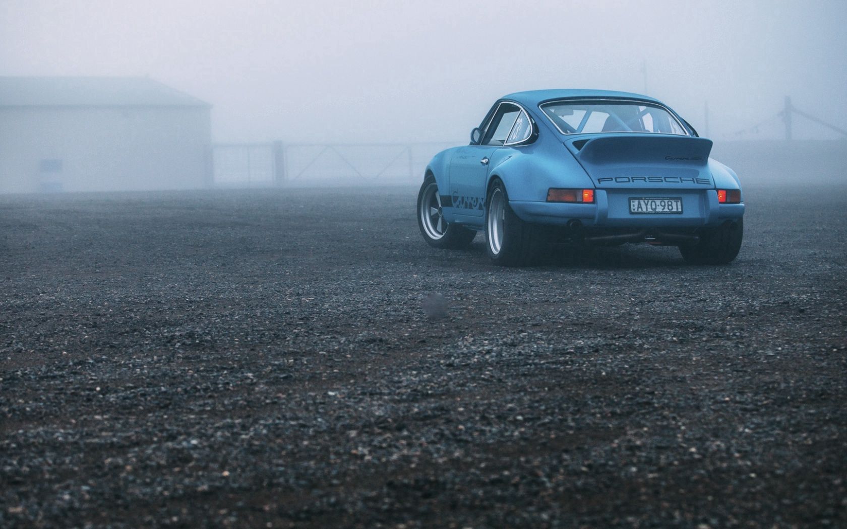 porsche, carrera, rear view