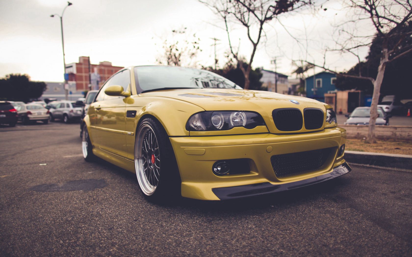 bmw, e46, gold, front view