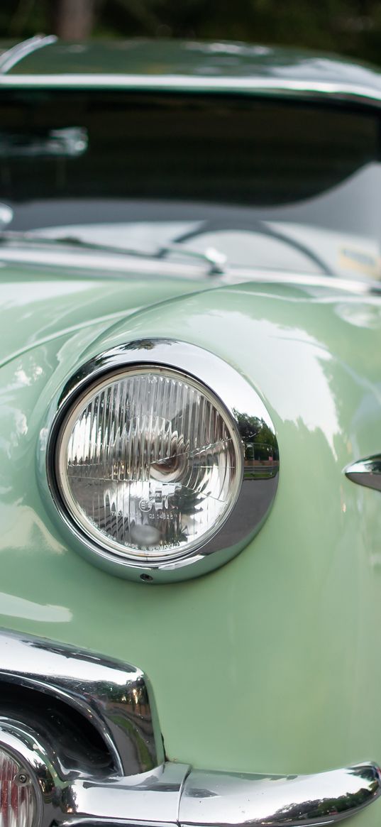 oldtimer, retro, car, headlights