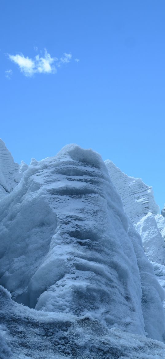 glacier, mountain, snow