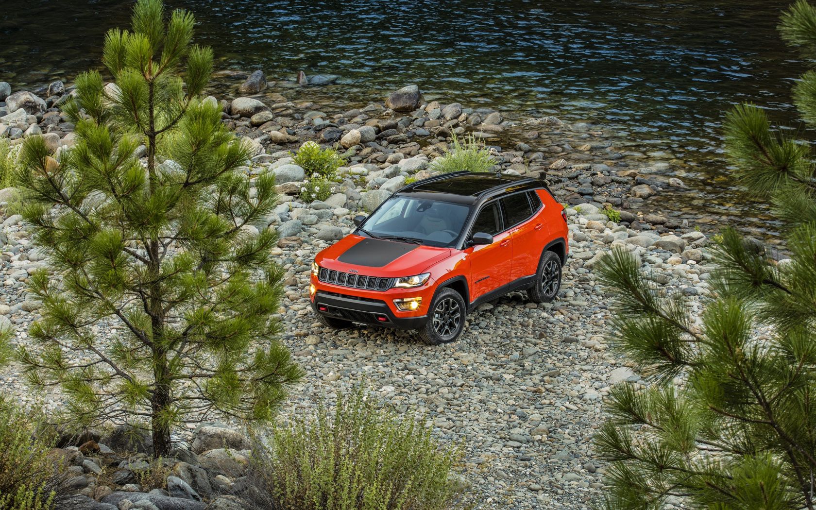 jeep, compass, 2017, side view