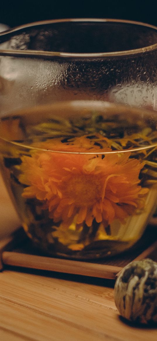 flowering tea, bud, cup, tea party