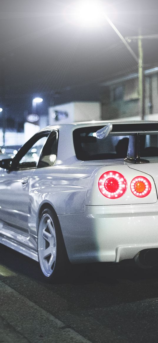 nissan, skyline, r34, gt-r, rear view