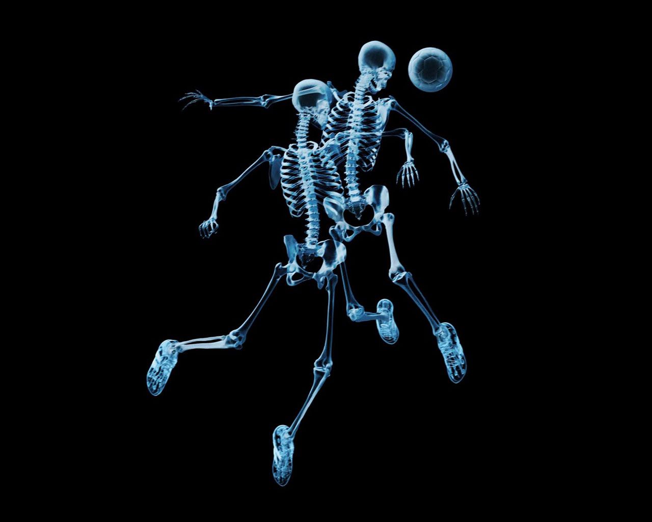 skeletons, ball, football, x-ray, picture