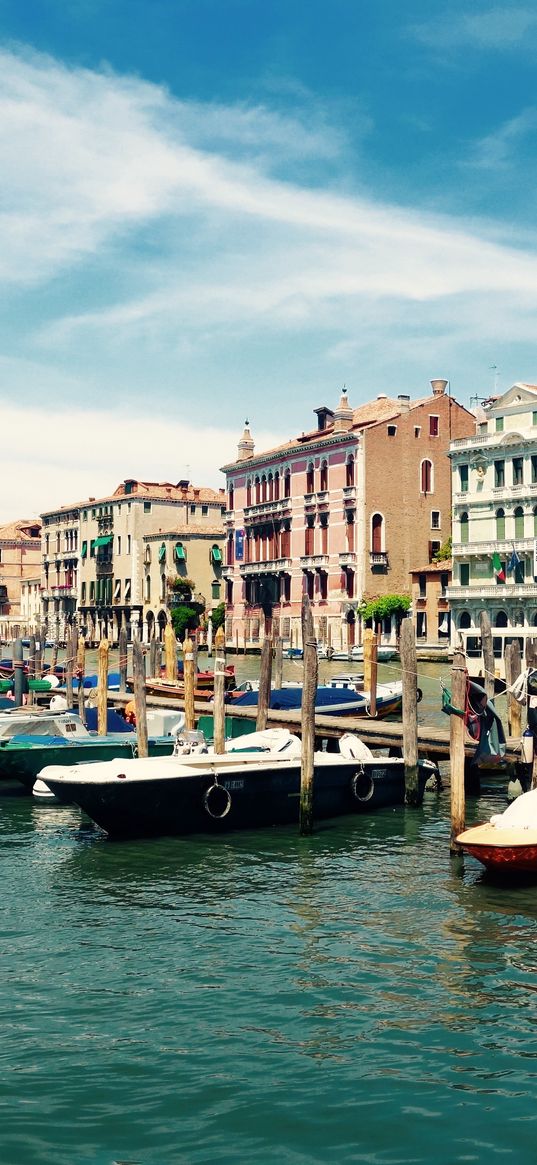 venice, italy, grand canal, gondolas