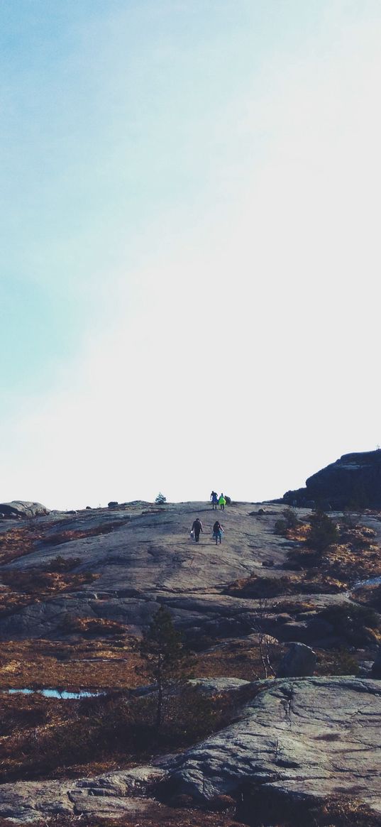 mountain, people, climbers, travel