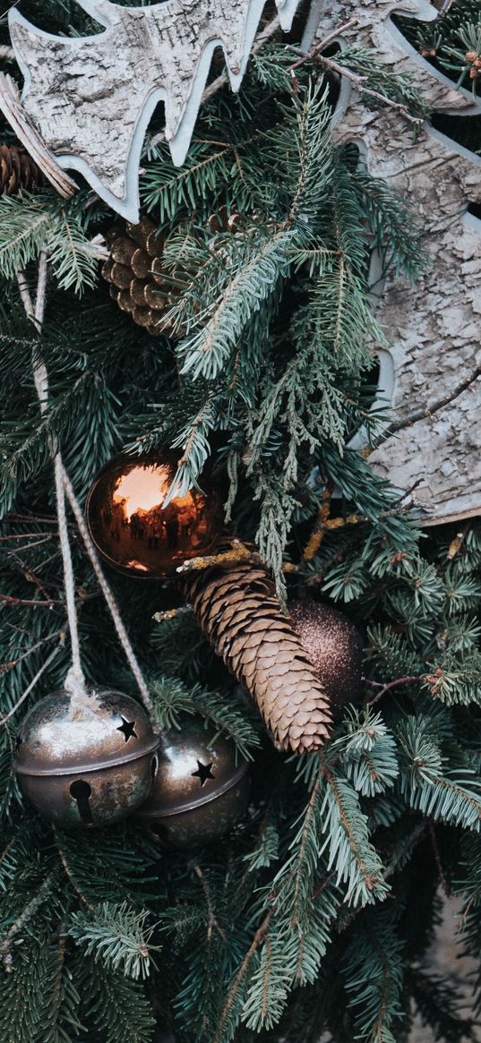 christmas, new year, christmas ornaments, cones