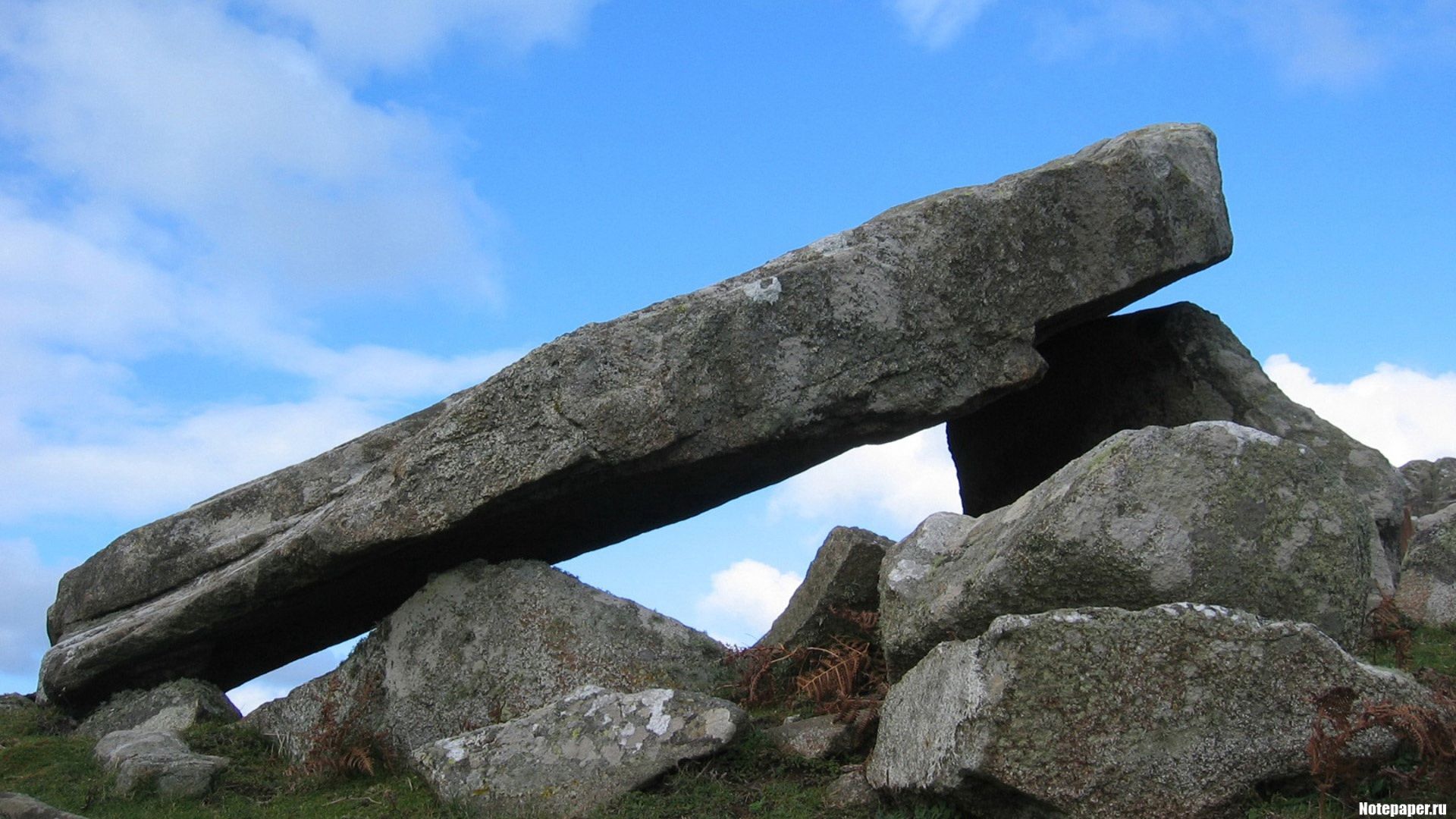 stones, blocks, grass