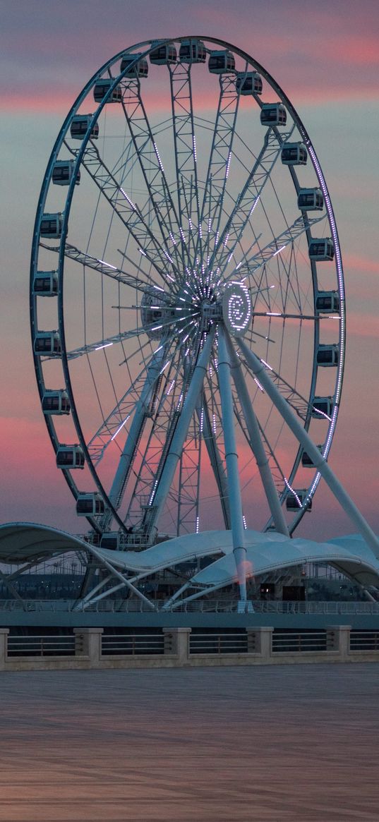 ferris wheel, attraction, city