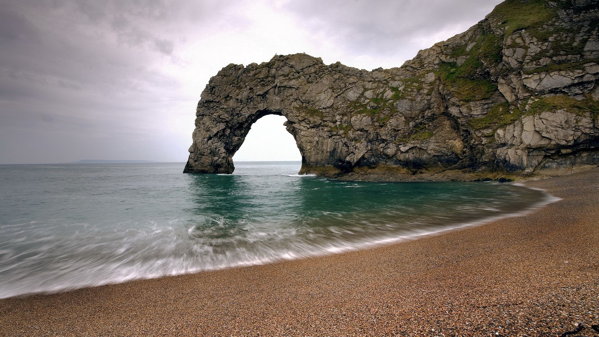 rocks, sea, coast, arch