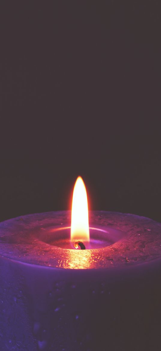 candle, flame, wax, dark