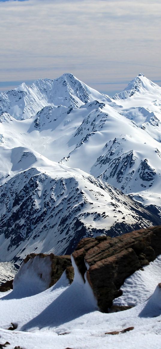 new zealand, mountains, snow, summit