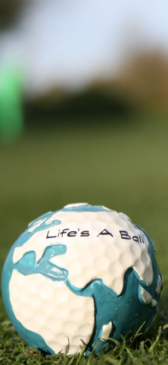 golf, ball, grass