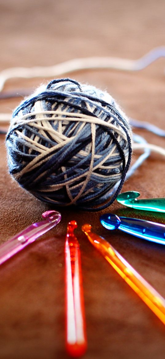 knitting, hooks, threads, hobbies