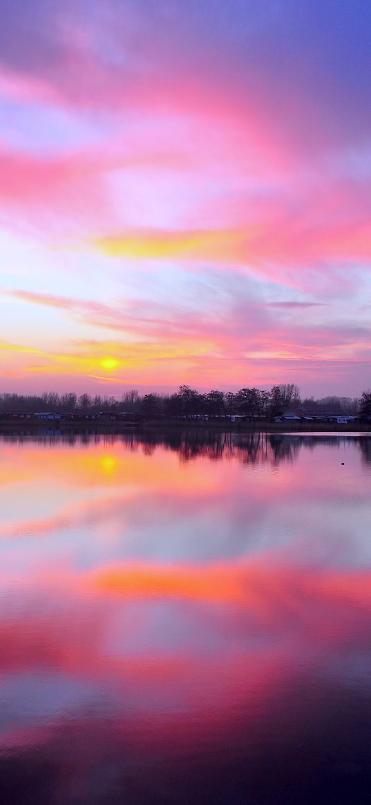 cuxhaven, germany, lake, sunset