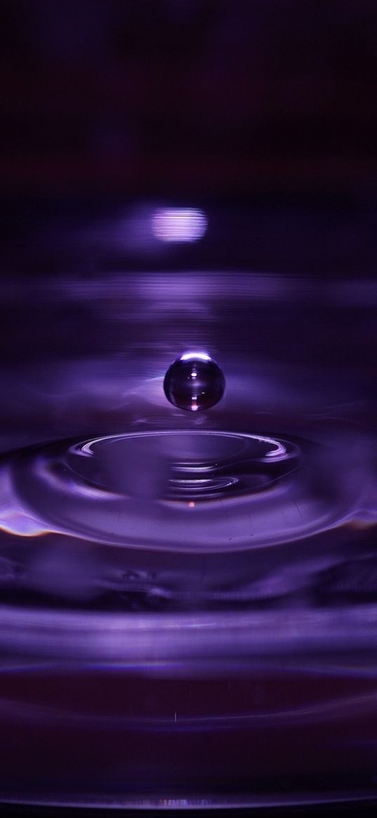 drop, ripple, purple