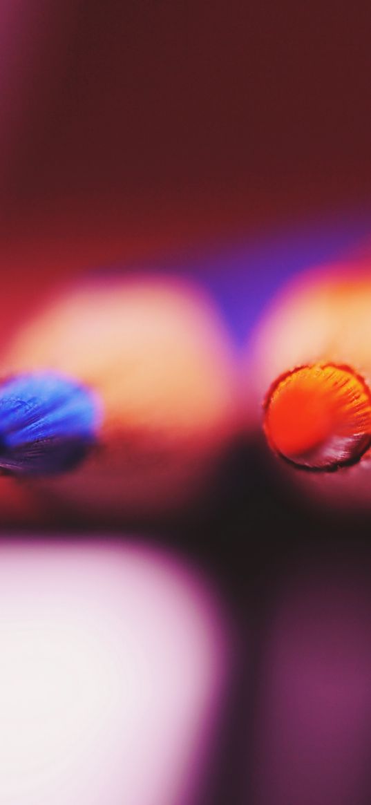 colored pencils, point, sharpened, close-up